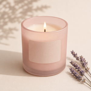 Evening reset candle with lavender accents for relaxation, self-care, and calming nighttime routines.